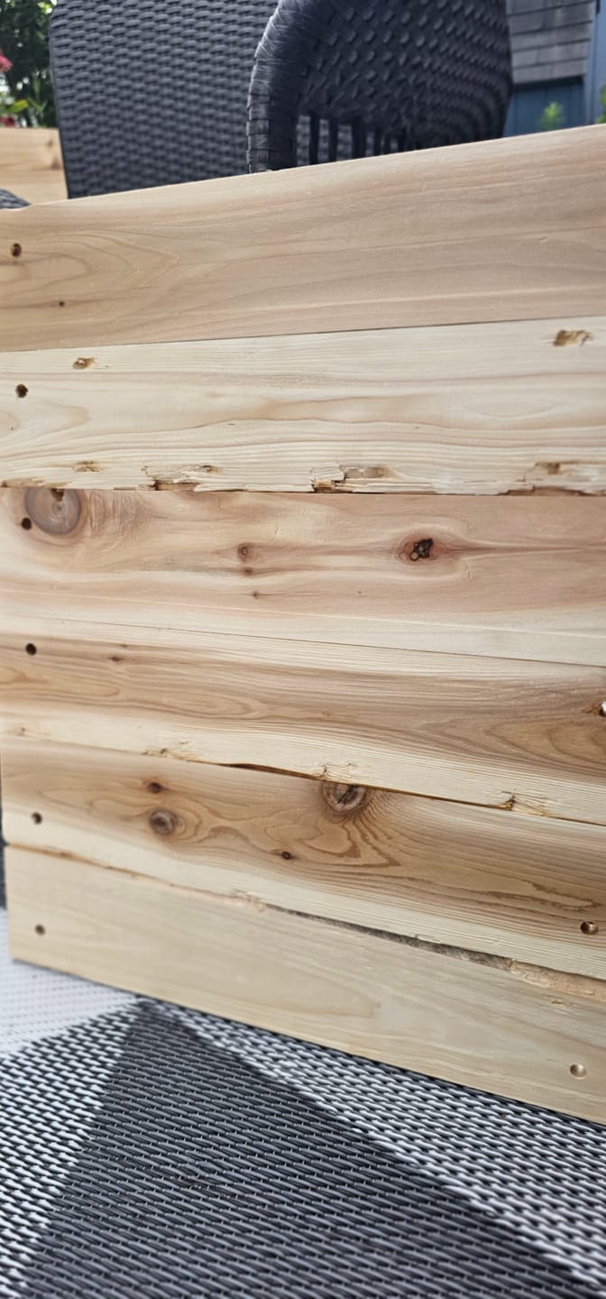 Customer photo review of 18" x 18" Planter Box - 24" TALL / Garden Grade