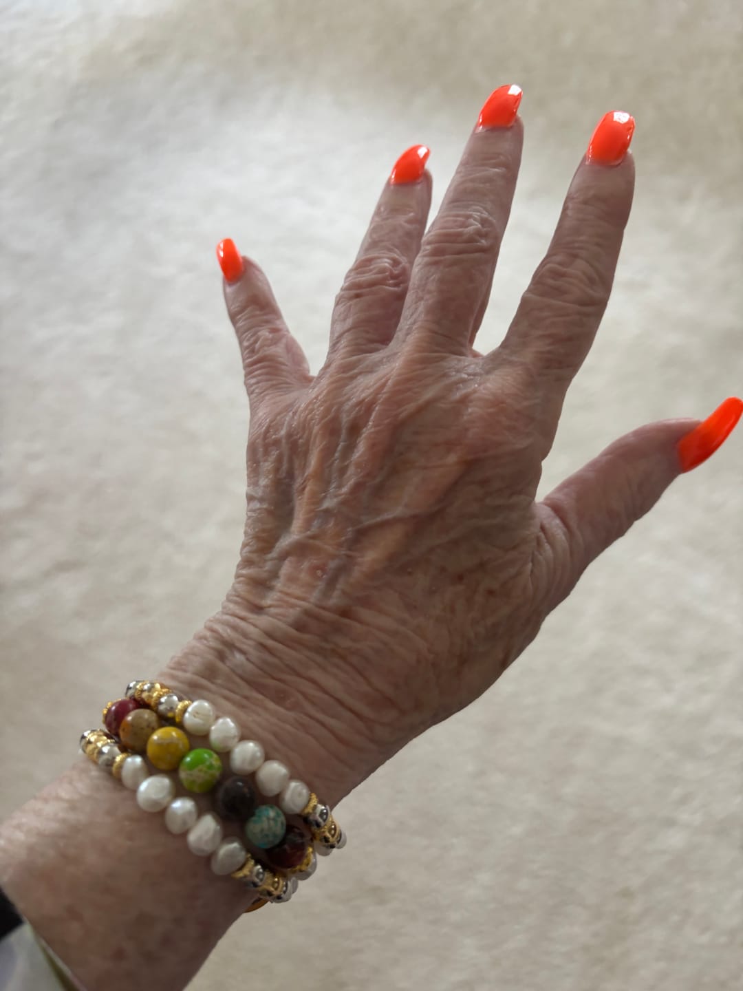 Customer photo review of Chakra Couture Stretch Apple Watch Strap