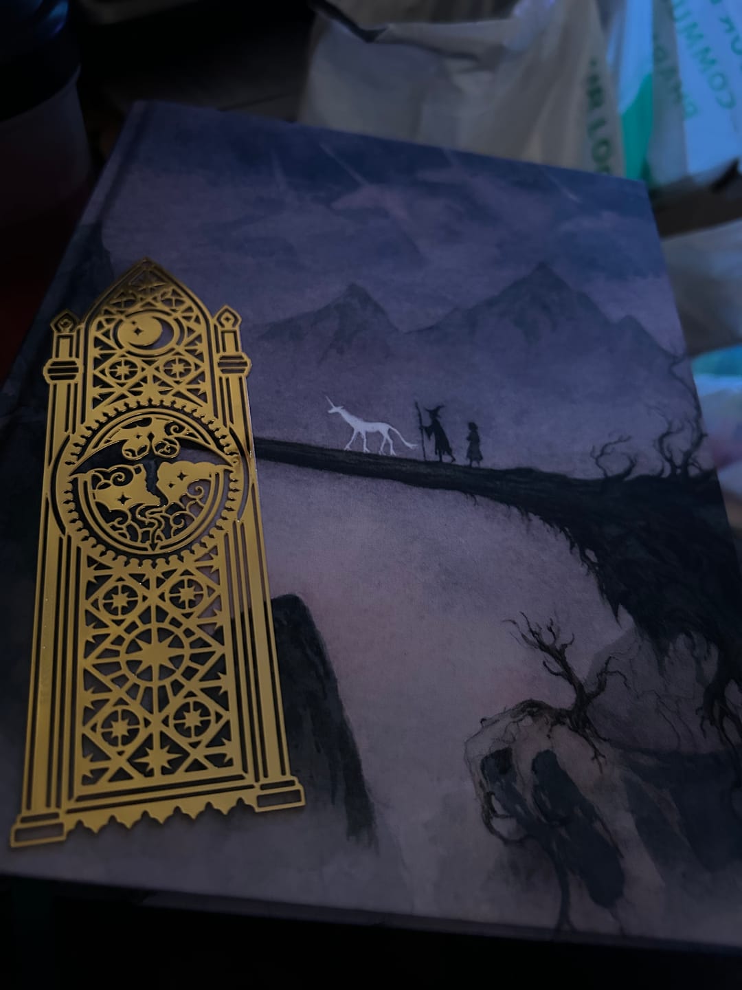 Customer photo review of Dragon Academy Metal Bookmark - Gold