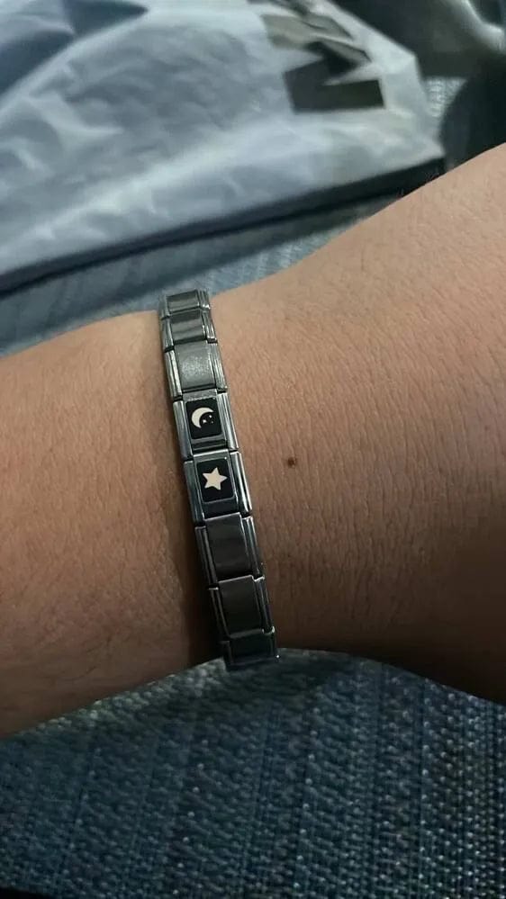Customer photo review of Brazalete Italiano Plateado