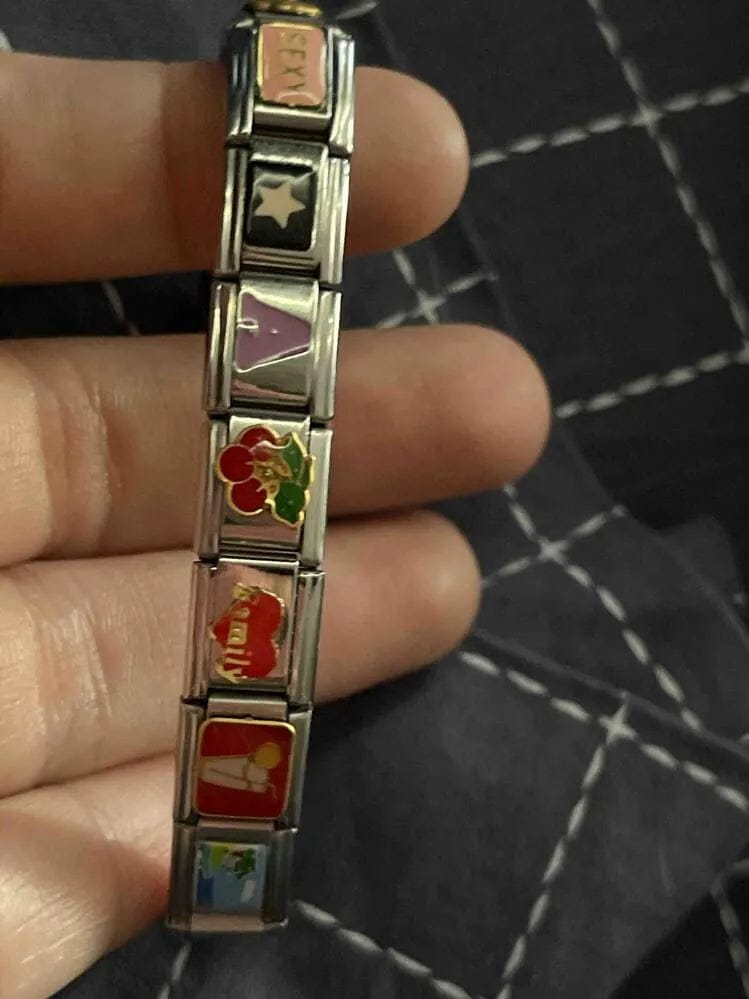 Customer photo review of Brazalete Italiano Plateado