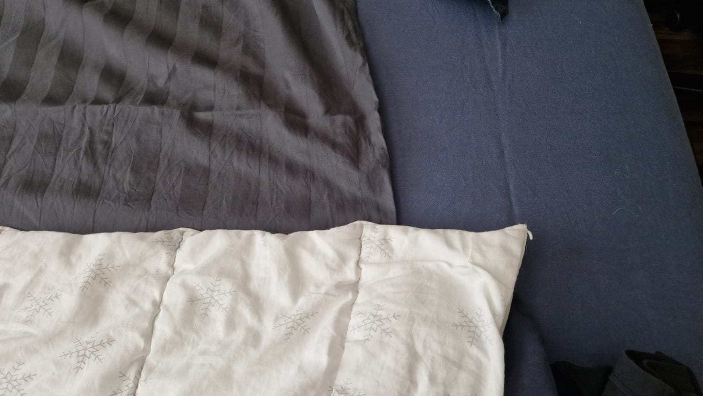Customer photo review of Hotelli pussilakanasetti - Hotel stripe Antrasiitti 140 x 200/220