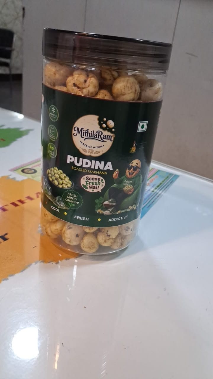 Customer photo review of MithilaRam™ Pudina Roasted Makhana | Refreshingly Minty Fox Nuts | Healthy Anytime Snack