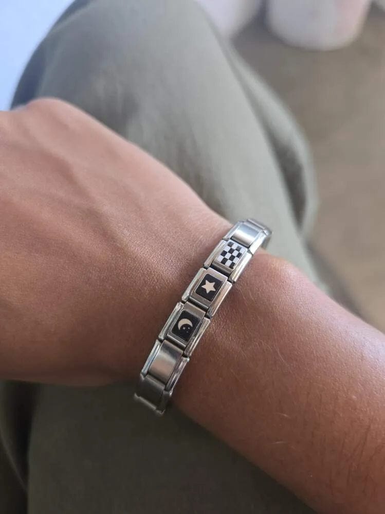 Customer photo review of Brazalete Italiano Plateado