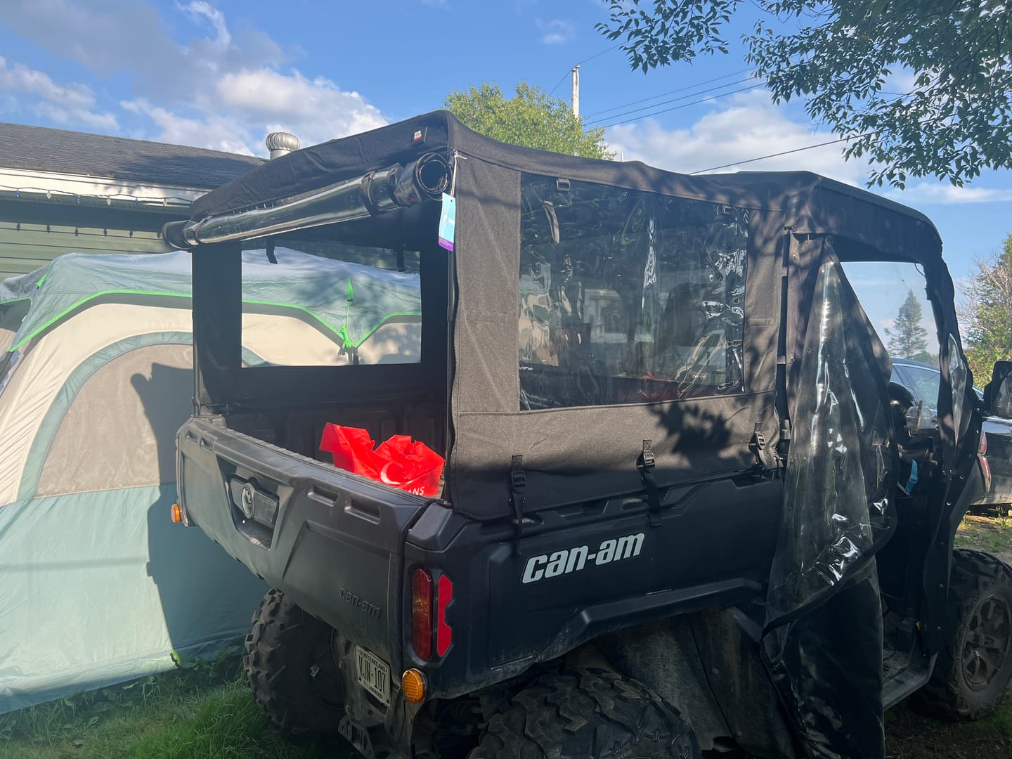 Customer photo review of UTV Soft Cargo Camper Bed Cover for Can-Am Defender