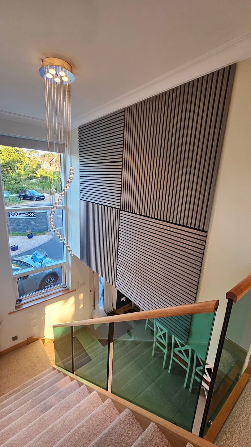 Customer photo review of Grey Oak Acoustic Wall Panel