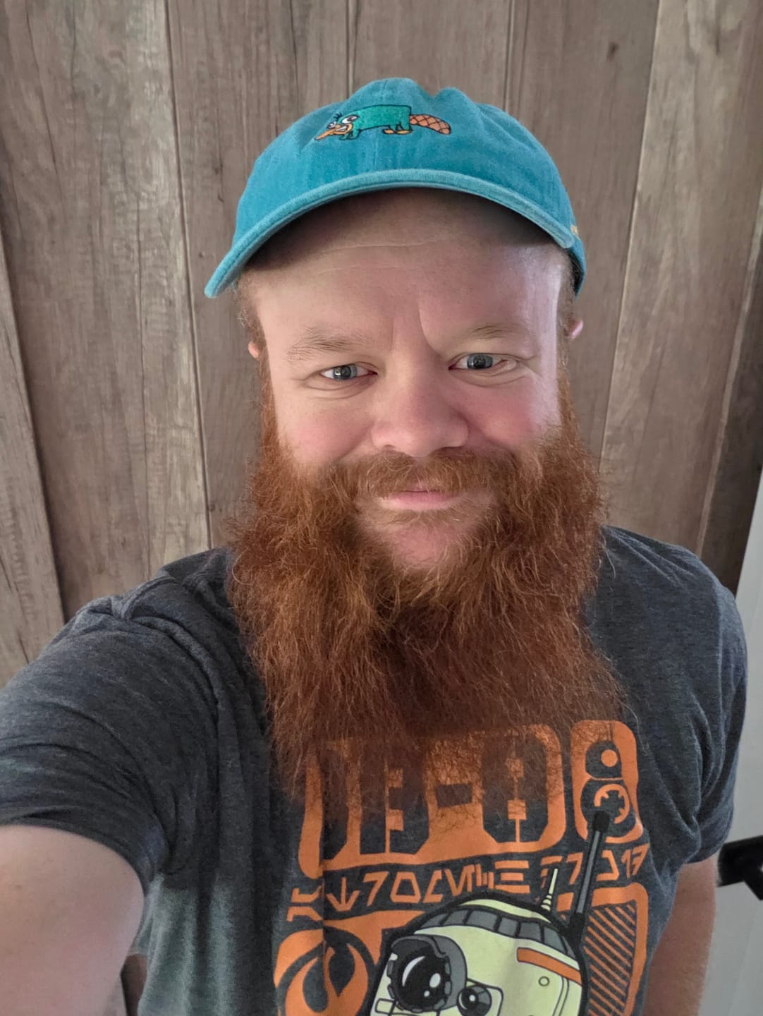 Customer photo review of Disney’s Phineas and Ferb "Semi-Aquatic Egg-Laying Mammal of Action" – Dad Hat
