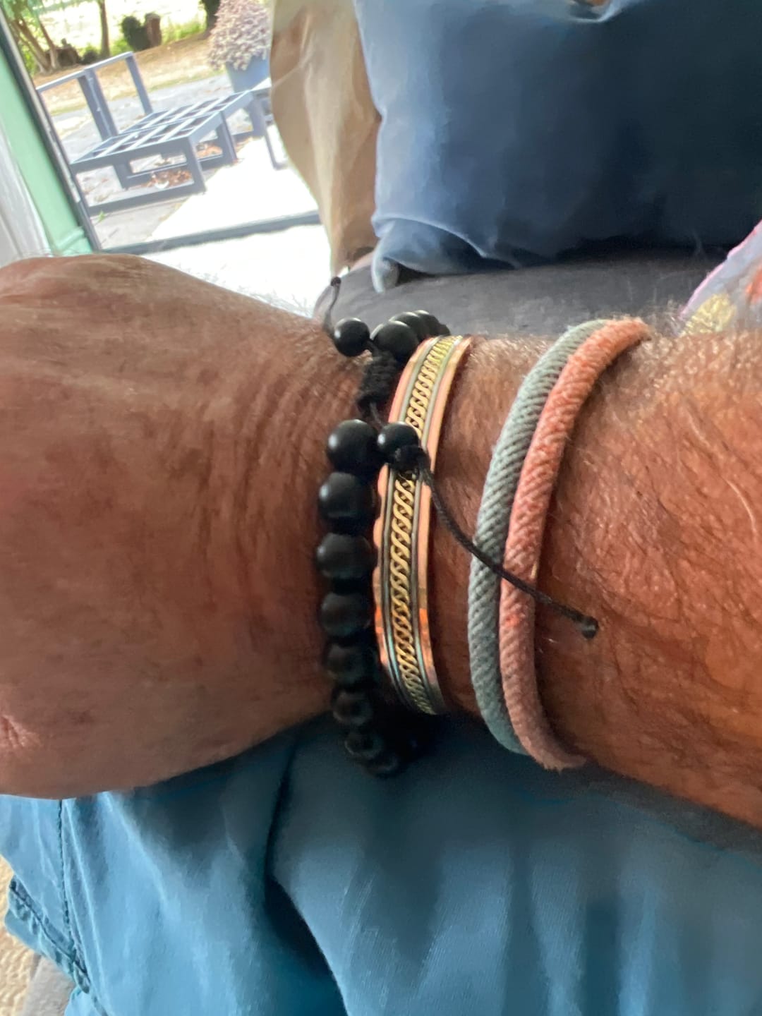 Customer photo review of Buddha Stones Magnetic Copper Balance Adjustable Cuff Bracelet Bangle Ring