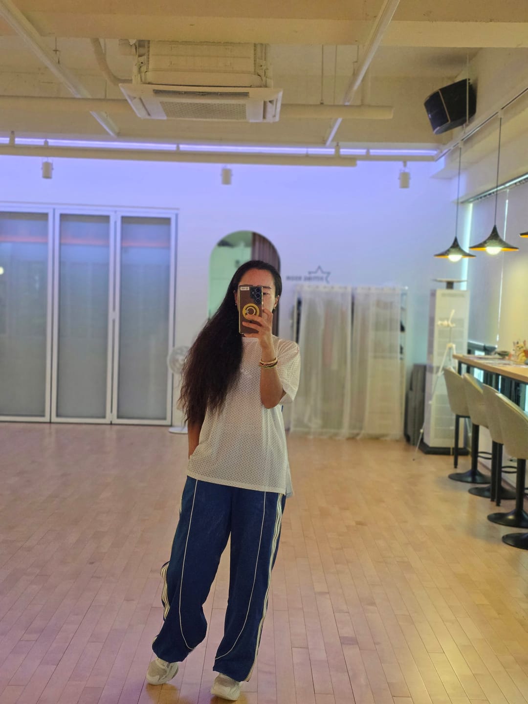 Customer photo review of Dale-Z Double Waisted Slouch Woven Pants
