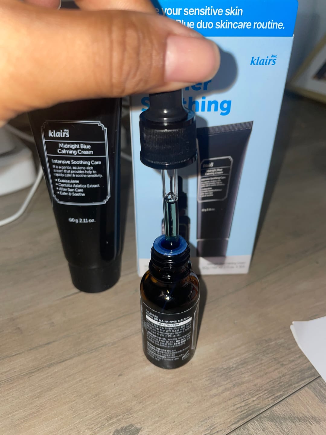 Customer photo review of EGF Blue Youth Activating Drop | EGF Peptide Serum