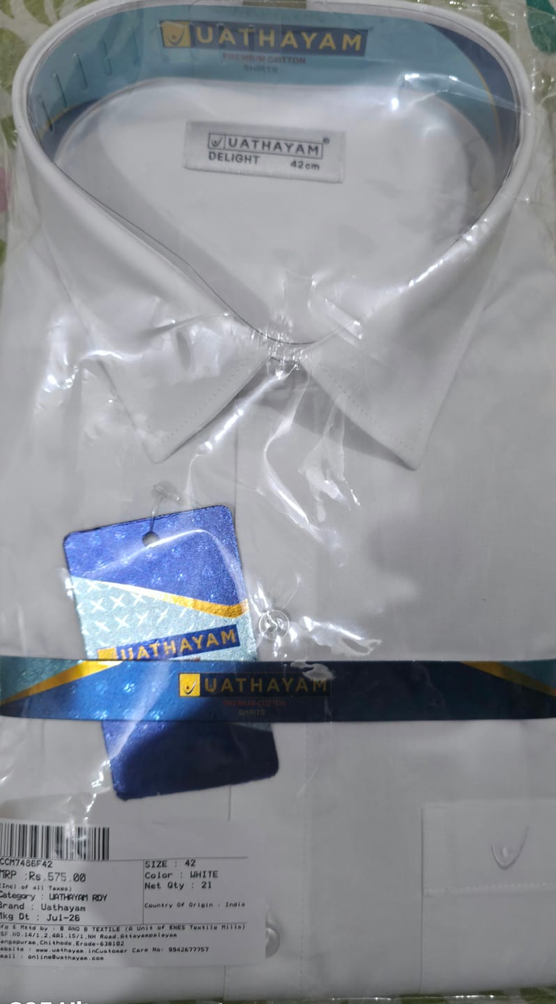 Customer photo review of Double Delight White Shirts - 2 Pcs Combo Pack