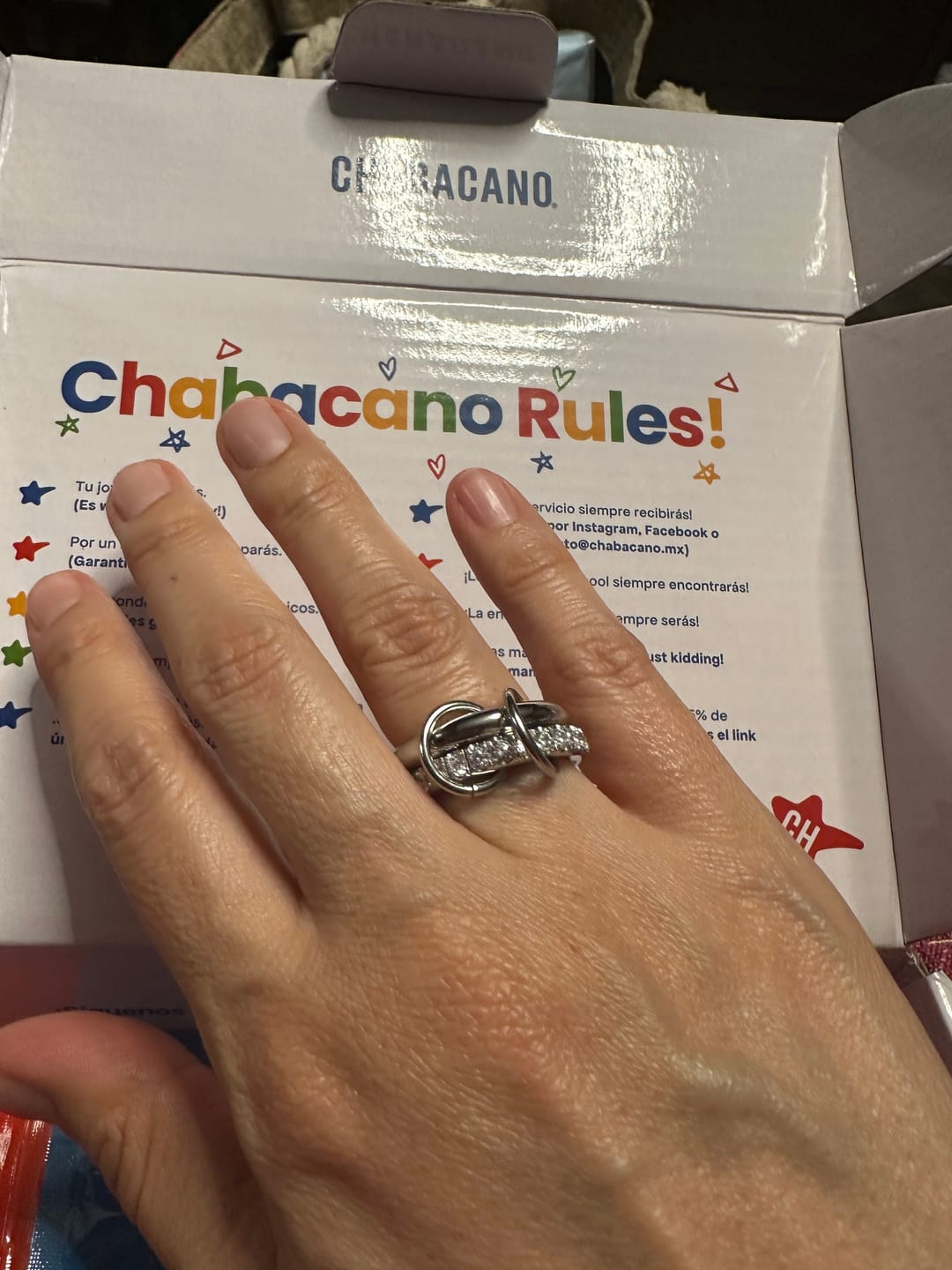 Customer photo review of Anillo Orbit Plata + Zirconia