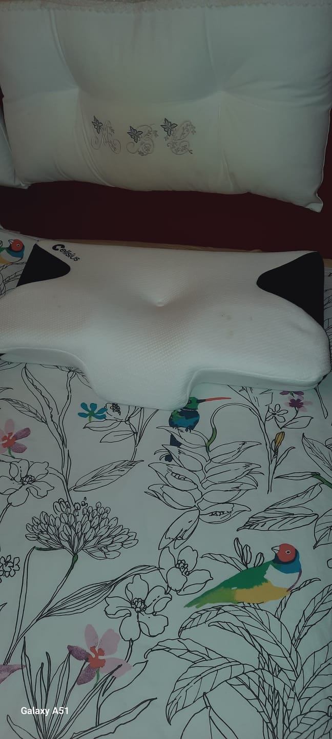 Customer photo review of Oreiller Papillon Cervical Cellsius - Le secret du dormeur latéral et dorsal