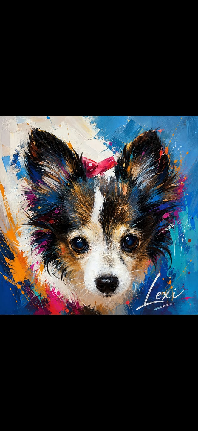 Customer photo review of Custom Pet Portrait Canvas - Modern Oil Painting