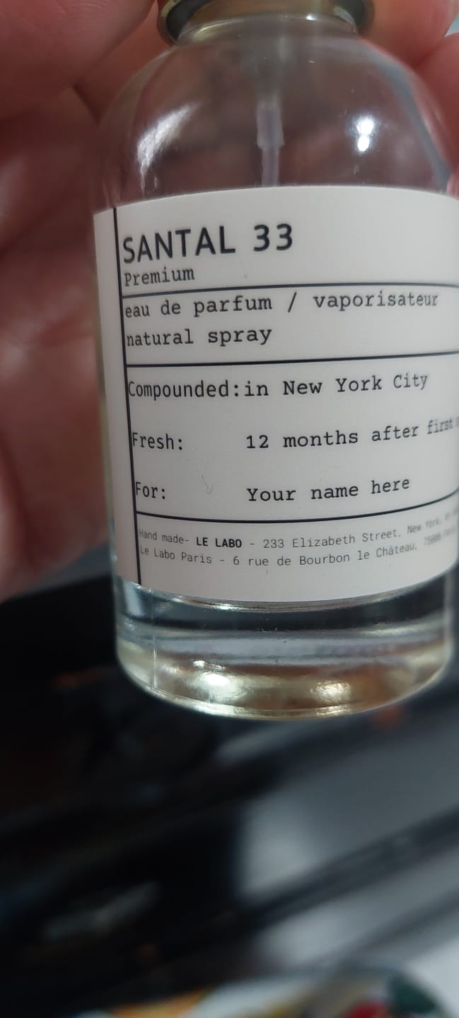 Customer photo review of Le Labo Fragrance