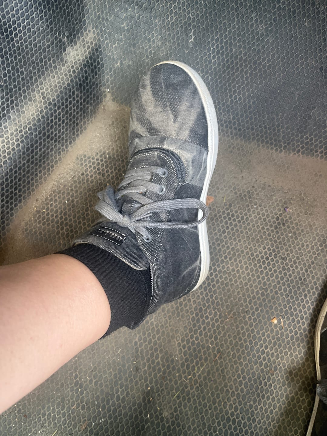 Customer photo review of Black Acid Wash BILLY D|R II Short Wrap High Tops