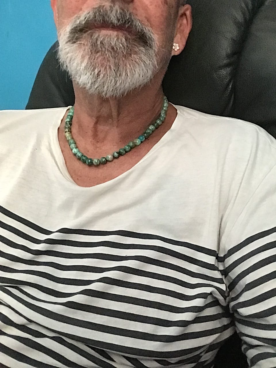 Customer photo review of Phoenix Turquoise Beaded Necklace