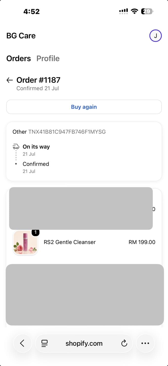 Customer photo review of RS2 Gentle Cleanser