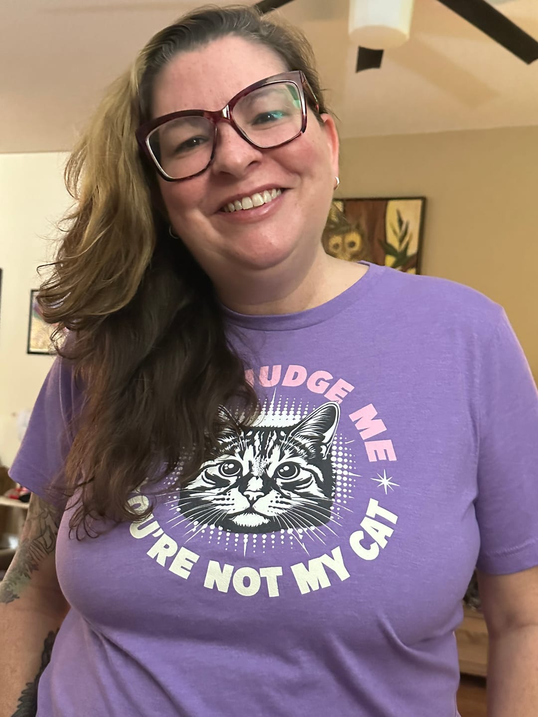 Customer photo review of Don't Judge Me Graphic Tee