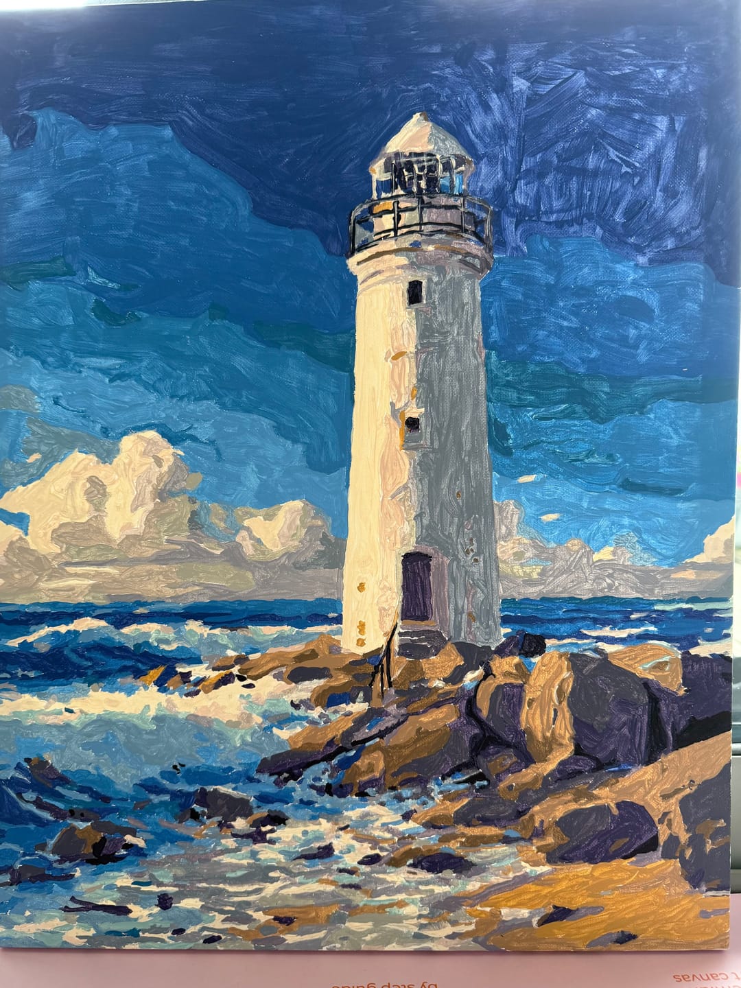 Customer photo review of Coastal Lighthouse | Paint by Number