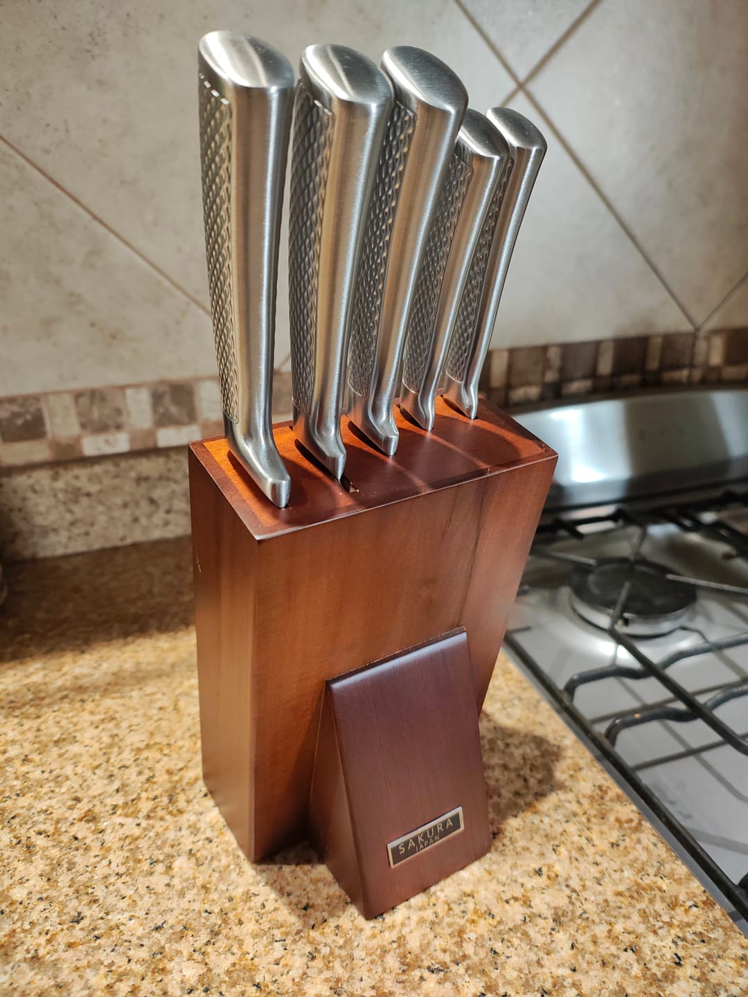 Customer photo review of Taco de Cuchillos Sakura De Acero Inoxidable