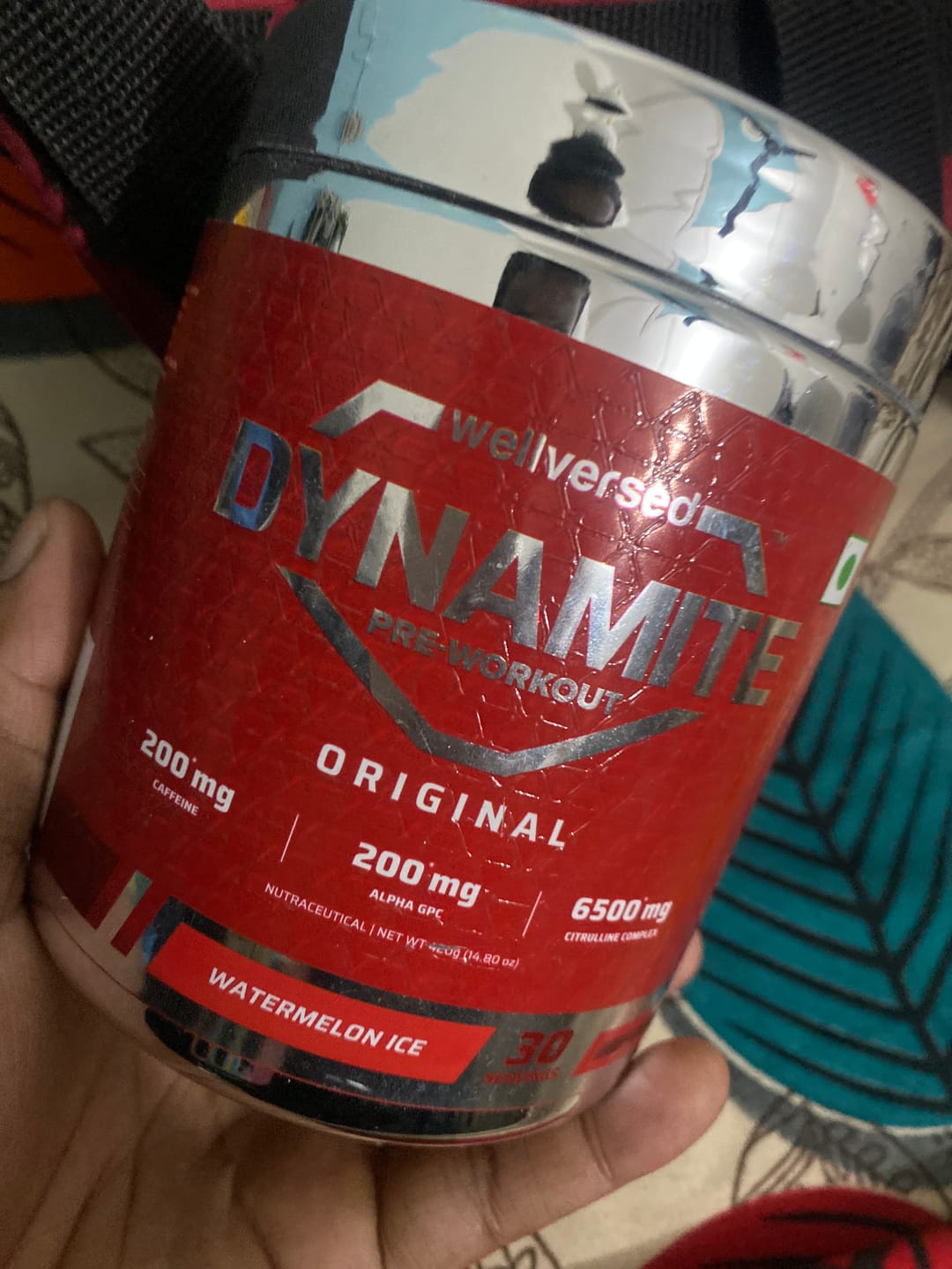 Customer photo review of Dynamite Pre-Workout (420g, 30 Servings) | Watermelon Ice