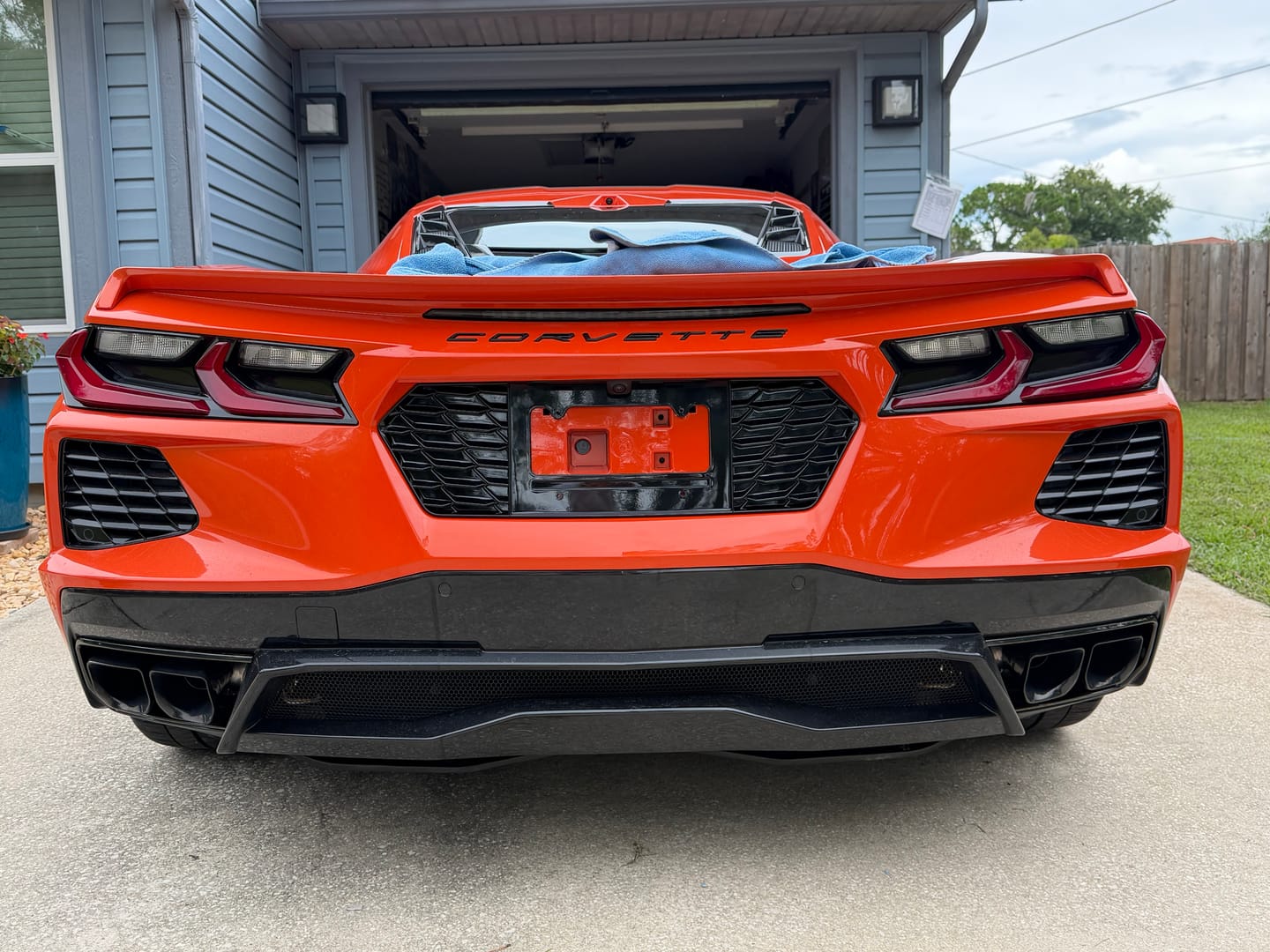 Customer photo review of Chevrolet Corvette C8 License Plate Backing