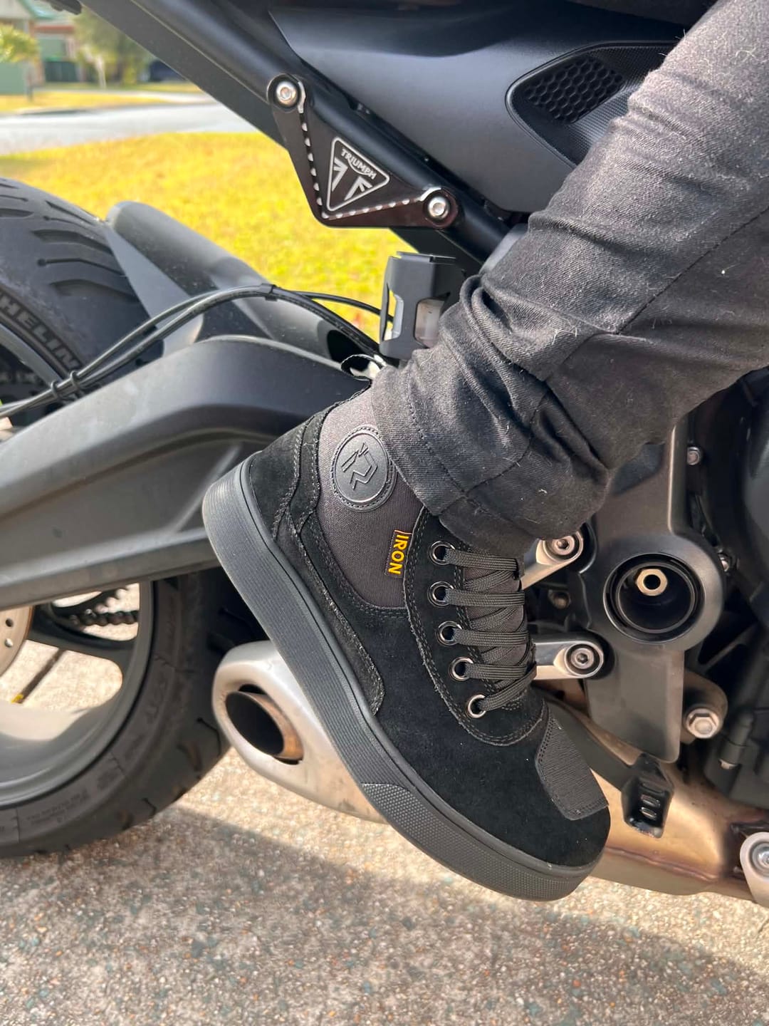 Customer photo review of RIDEIRON Street Height Increasing Motorcycle Riding Shoes | MS6002