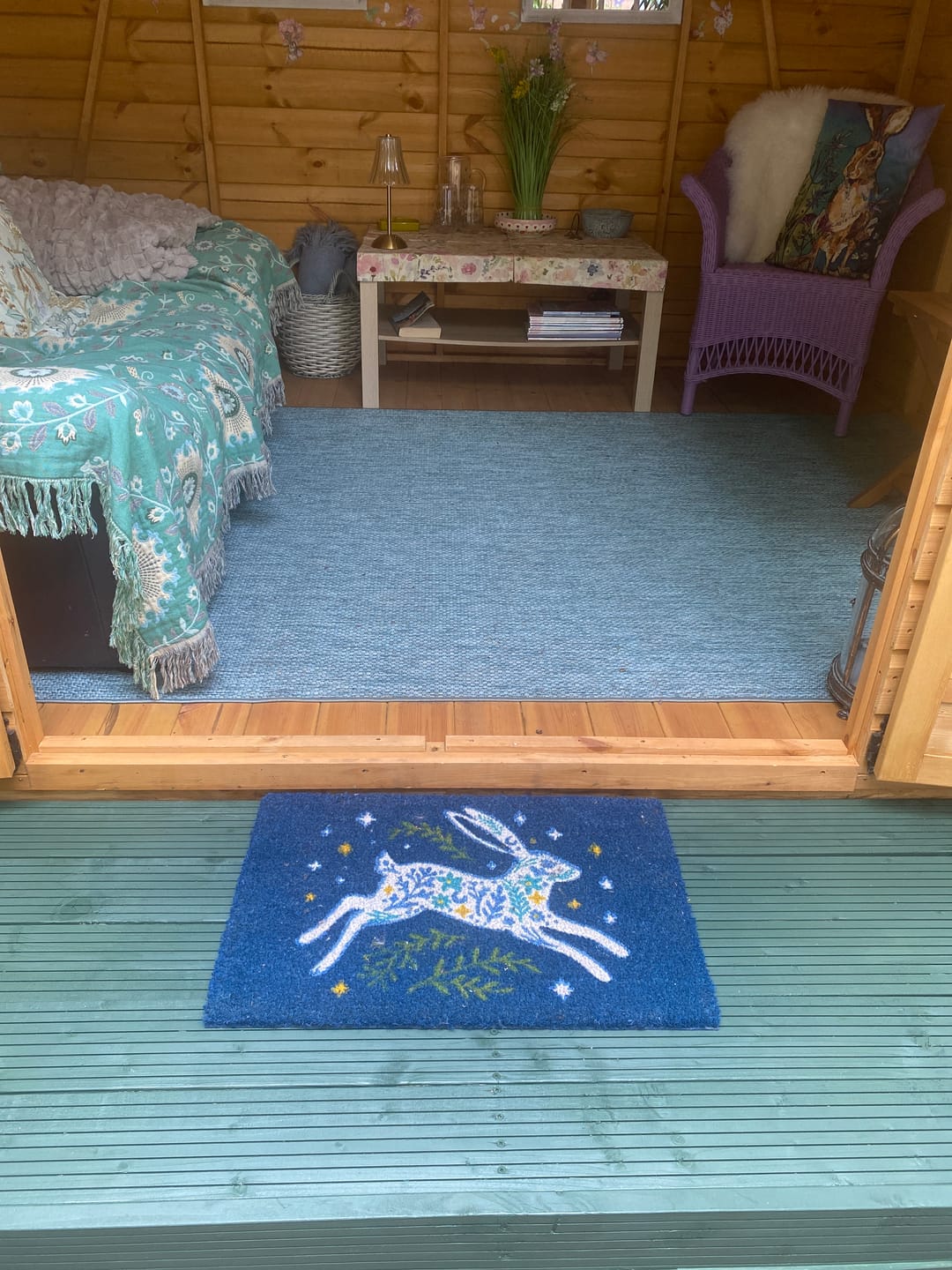 Customer photo review of Door Mat - Blue Hare - 40cm x 60cm