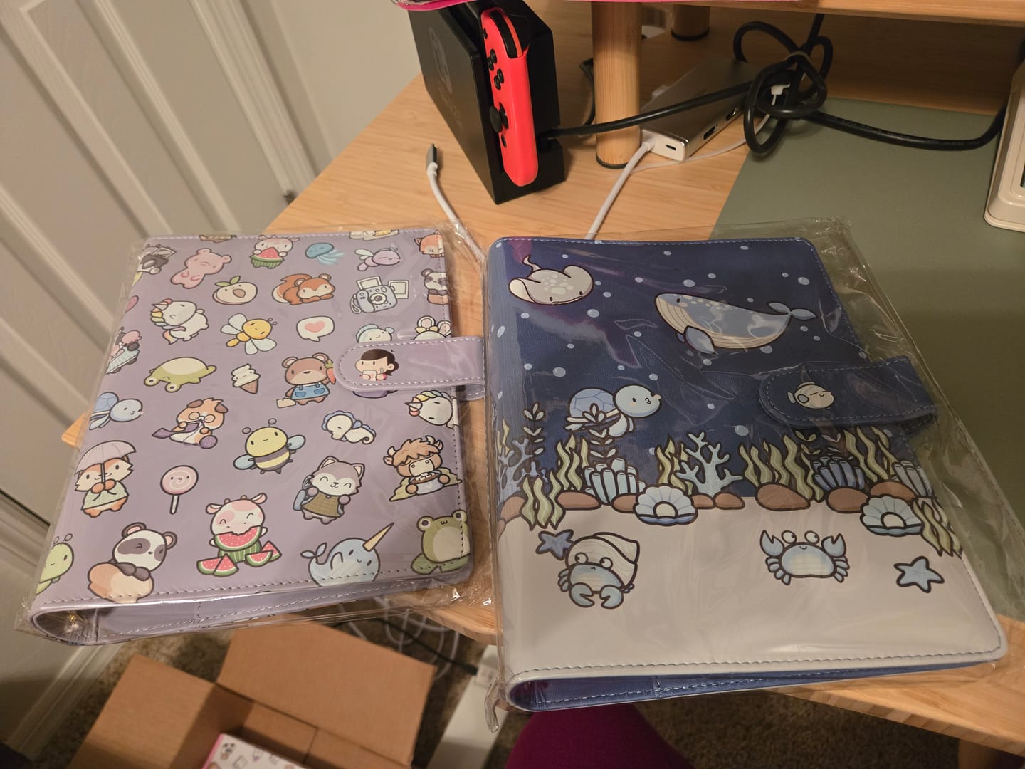 Customer photo review of Vegan Leather Binder/Planner - Sea Friends