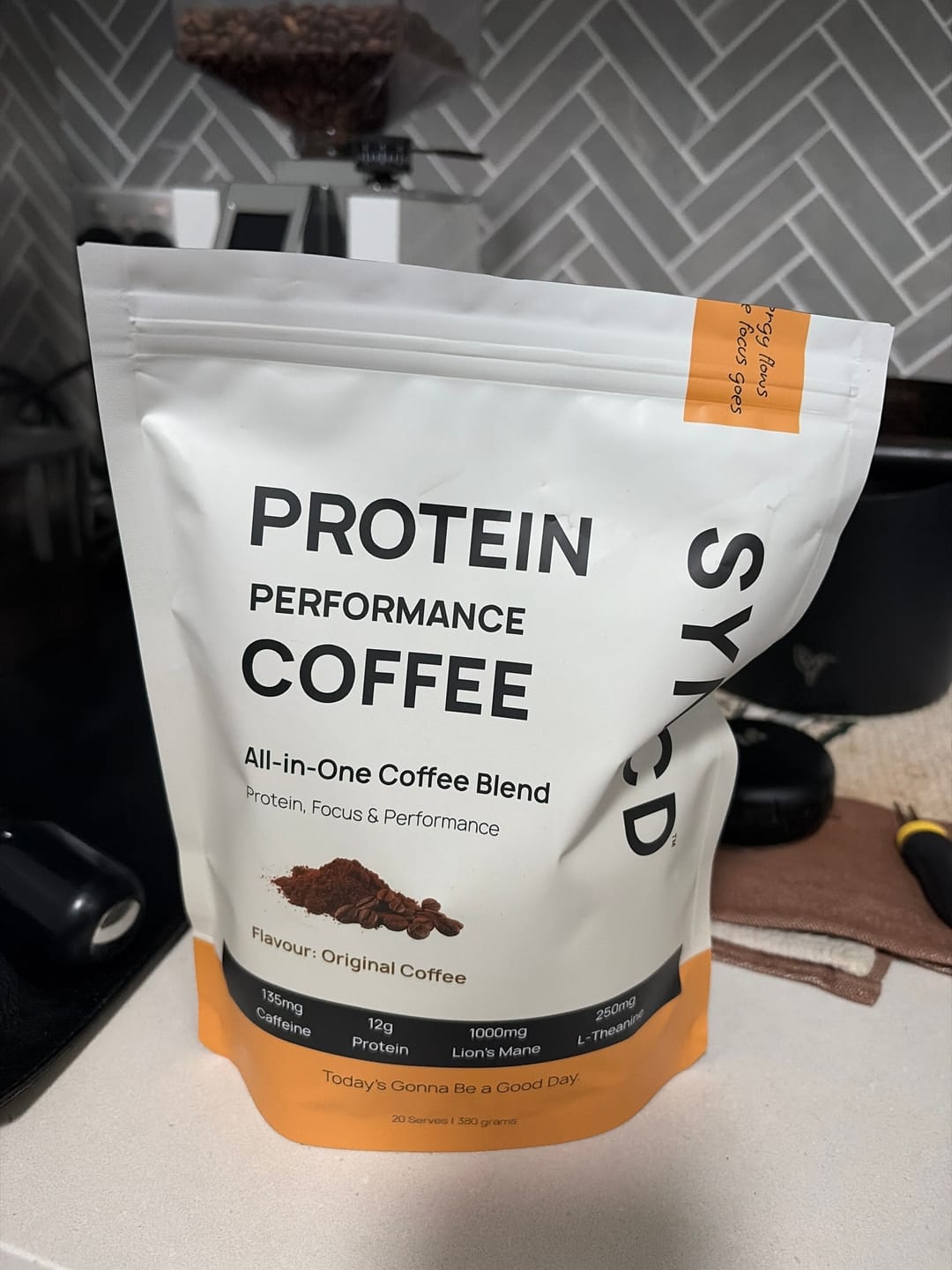 Customer photo review of Protein Coffee with Hydrolysed Grass Fed Collagen