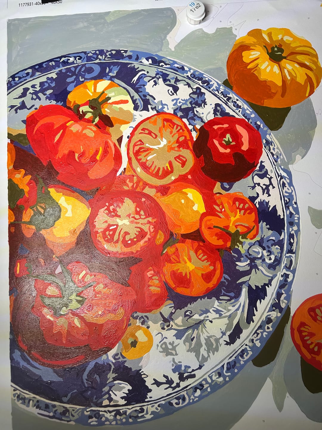 Customer photo review of Summer Plate | Paint by Number