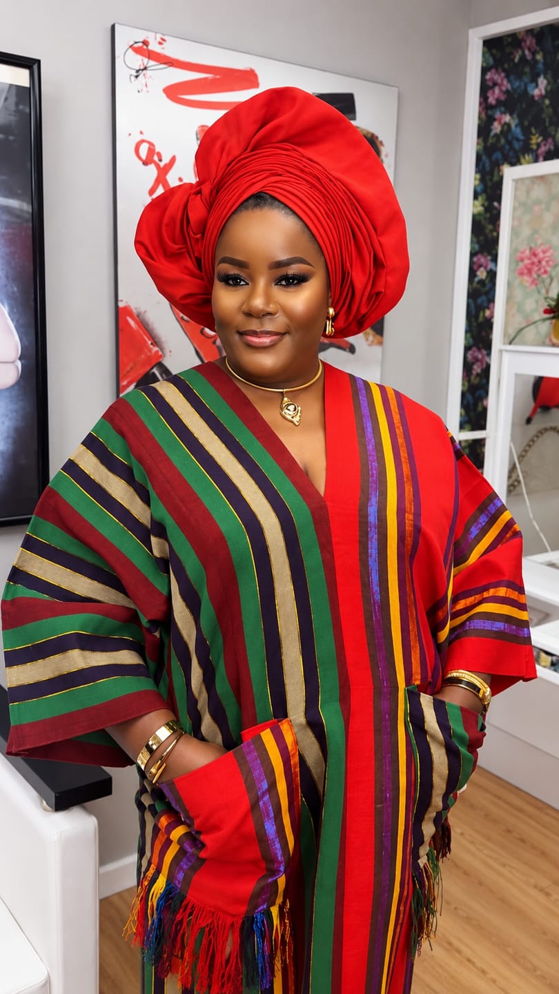 Customer photo review of The Heiress Aso-Oke Bubu