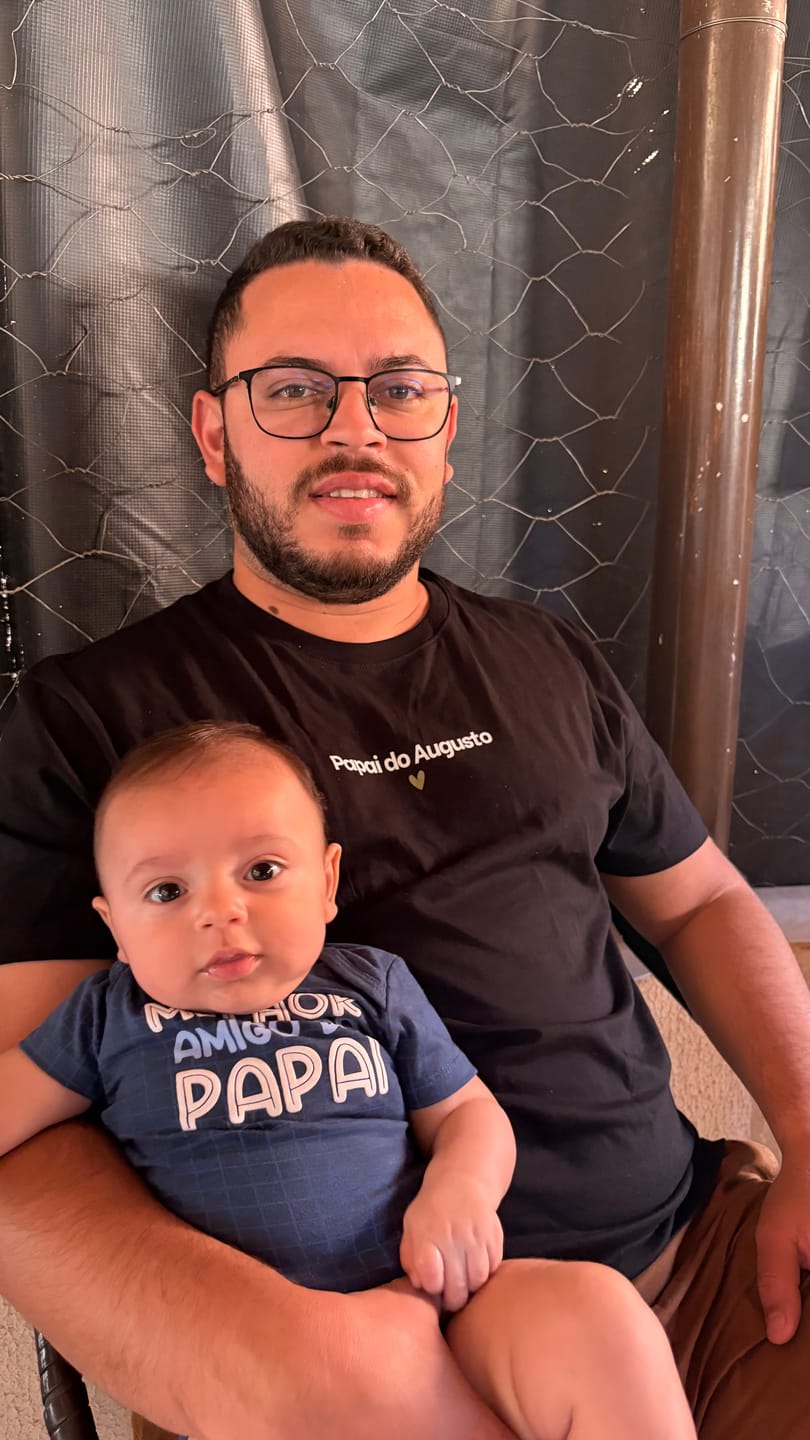 Customer photo review of Camiseta personalizada - PAI DO(A) ... - Algodão Peruano