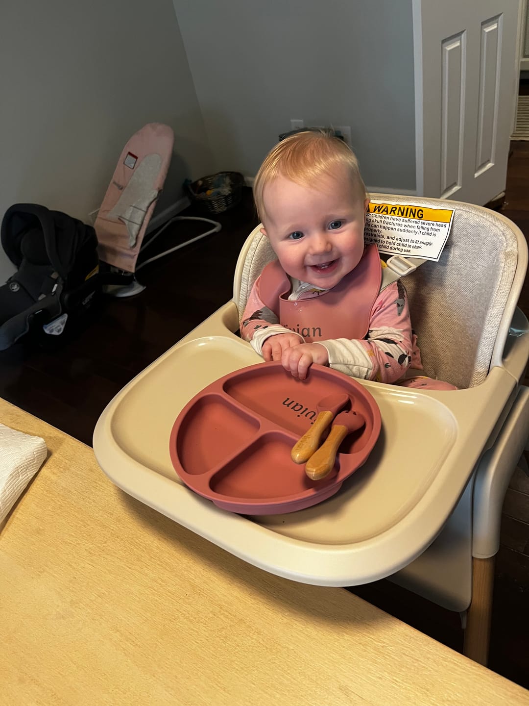Customer photo review of Noah + Nori™ Personalized Baby Feeding Set
