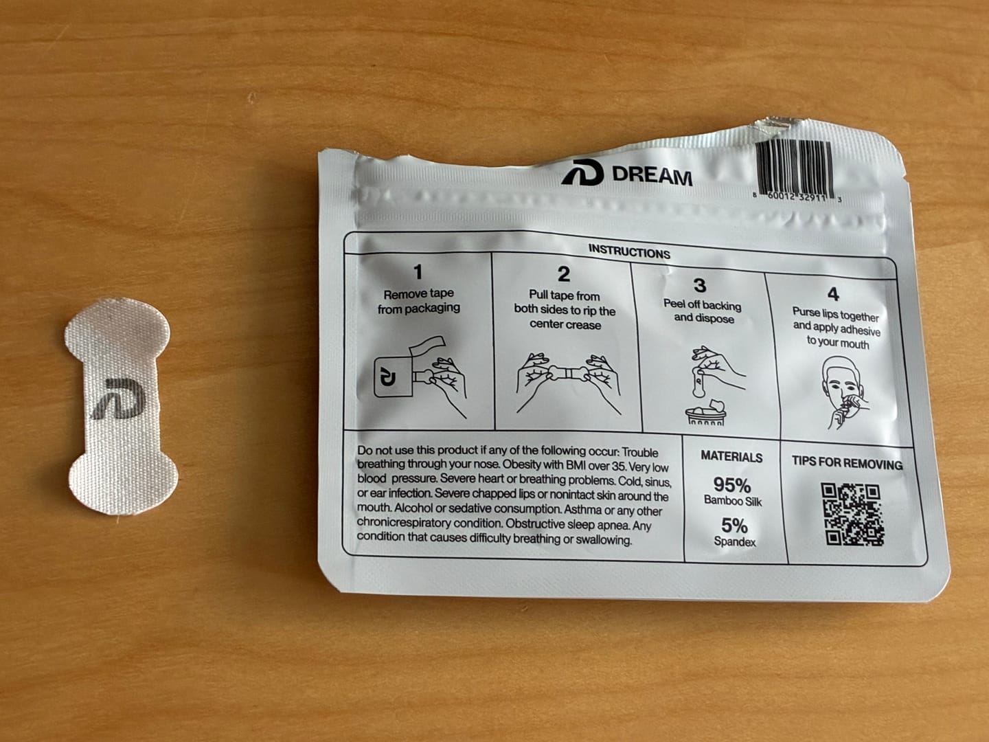 Customer photo review of Dream Mouth Tape