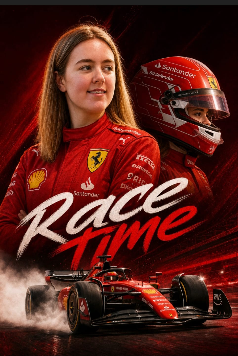 Customer photo review of Custom F1 Racing Portrait