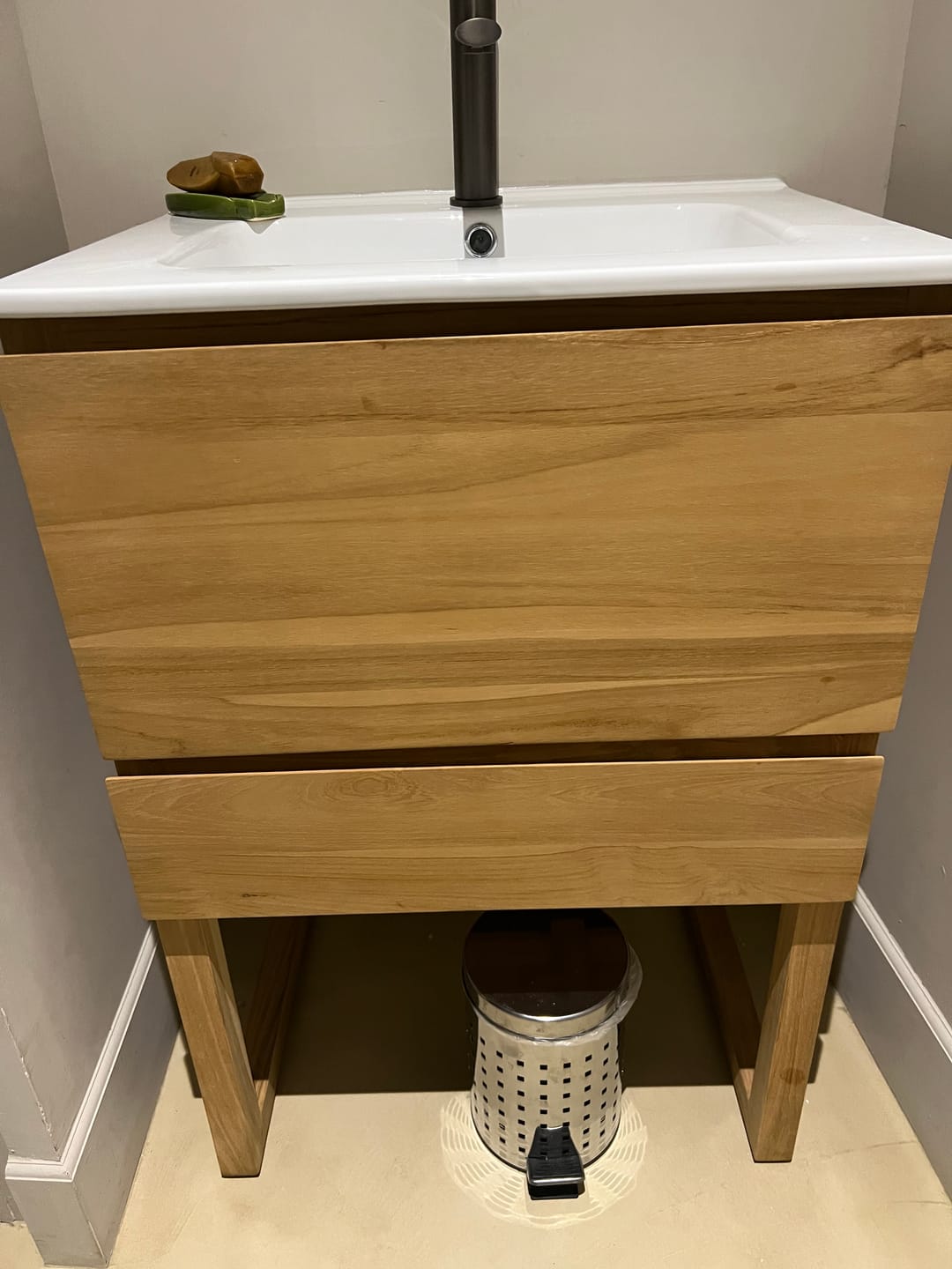 Customer photo review of Mitigeur de vaque gris brossé