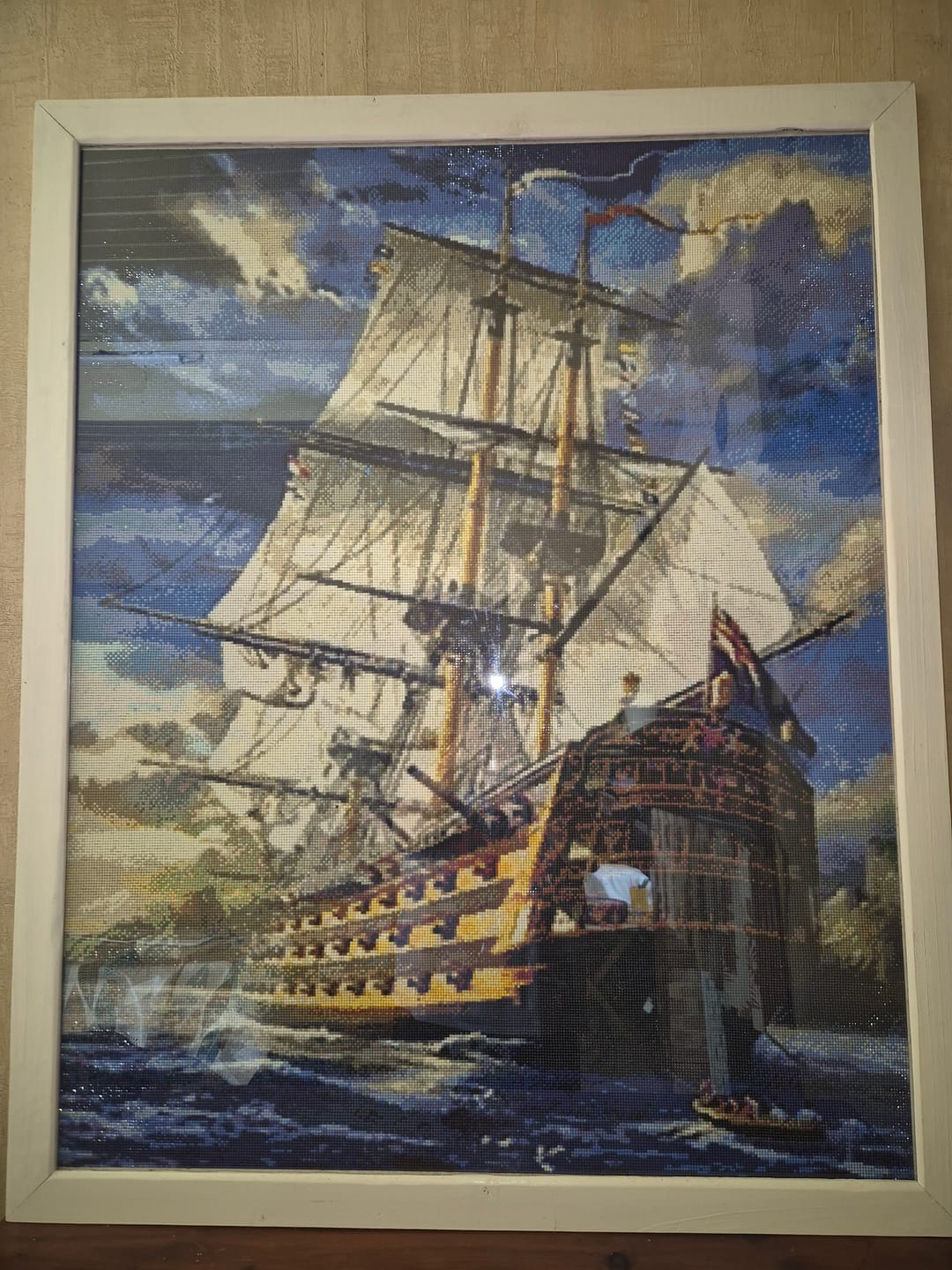 Customer photo review of Broderie Diamant - Galion et Ciel menaçant