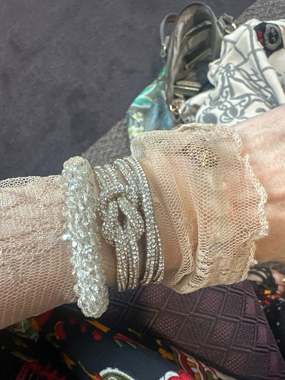Customer photo review of Knot Bracelet Set - Crystal