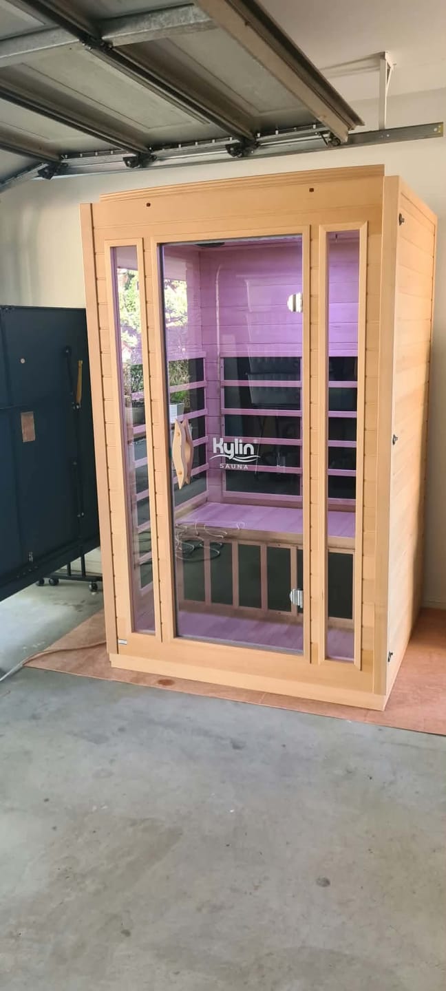 Customer photo review of Kylin Low EMF Premium Carbon Far Infrared Sauna 2 people - K8202