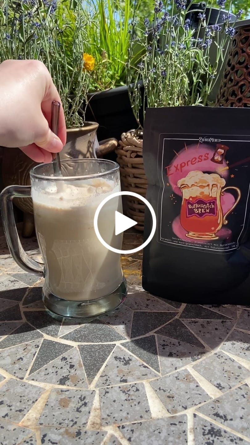 Customer video review of Express Butterscotch Brew – Getränkepulver Karamell Vanille Geschmack