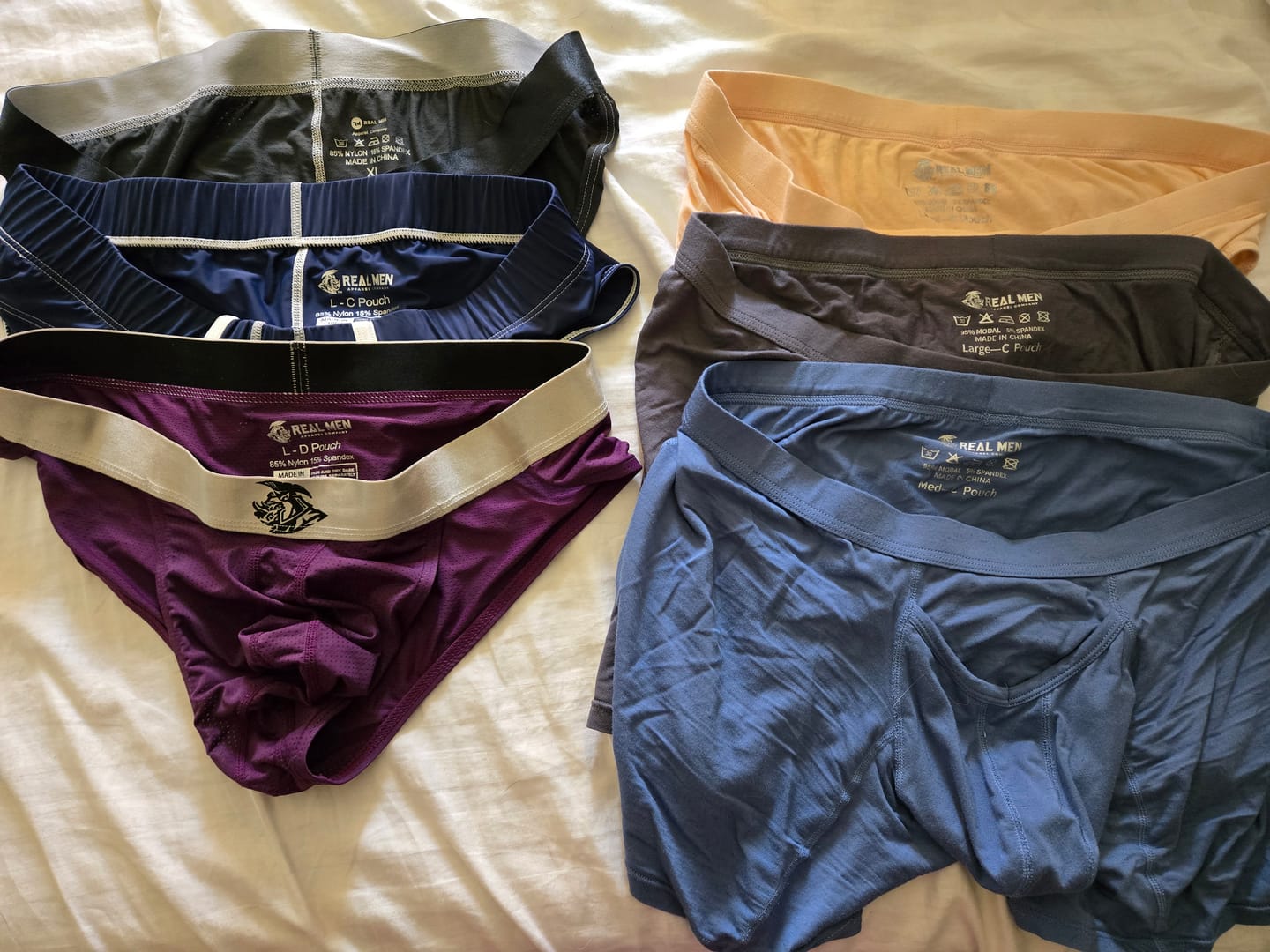 Customer photo review of Nylon 0in Mesh Bikini Briefs No Fly 1pk Dark Gray