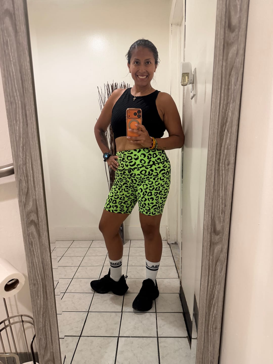Customer photo review of Dale-Z High Waisted Biker Shorts