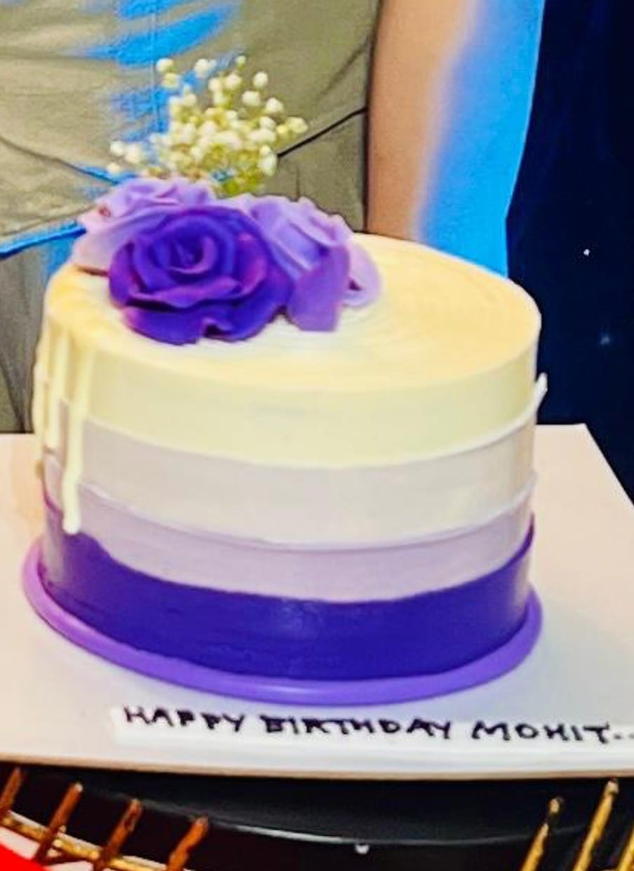 Customer photo review of Floral Ombre Cake