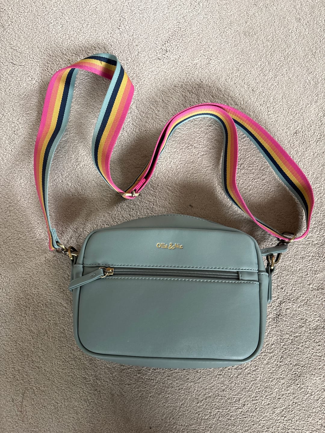Customer photo review of Gigi Crossbody - Duck Egg
