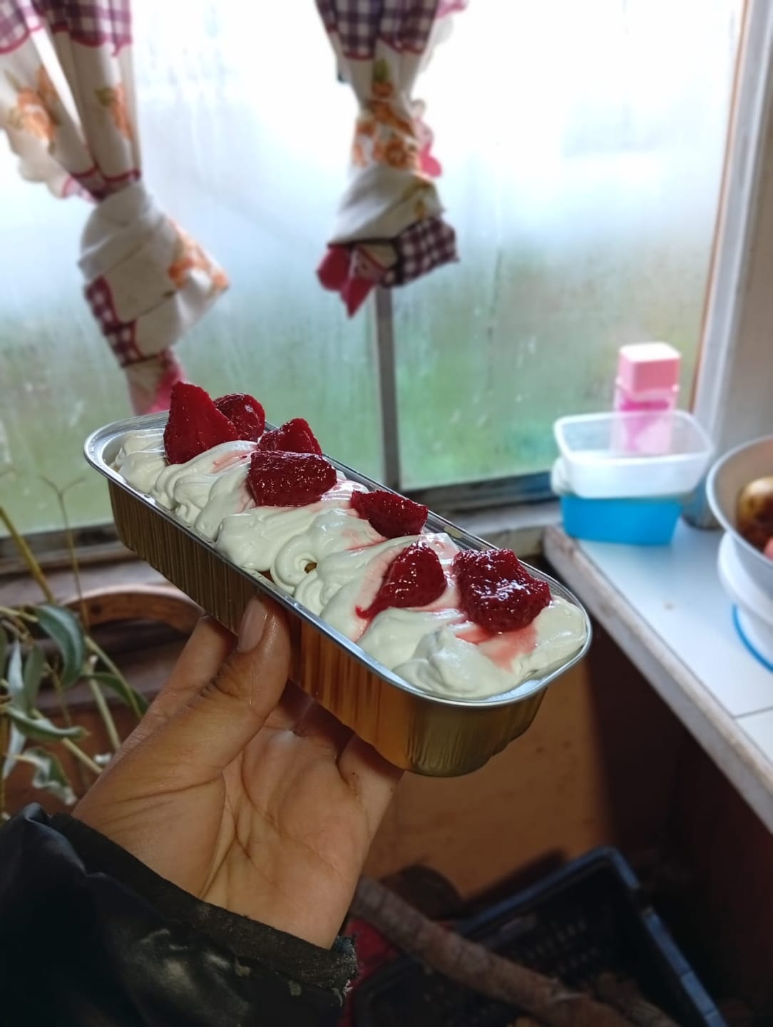 Customer photo review of Molde Desechable de Aluminio Dorado con Tapa – Pack 6 Unidades