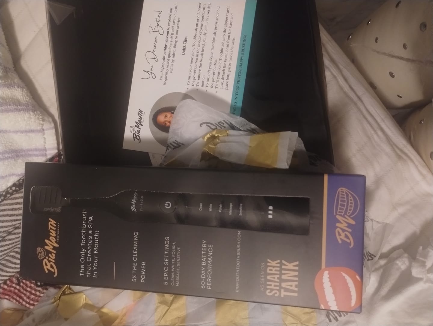 Customer photo review of Big Mouth Sonic Toothbrush 2.0