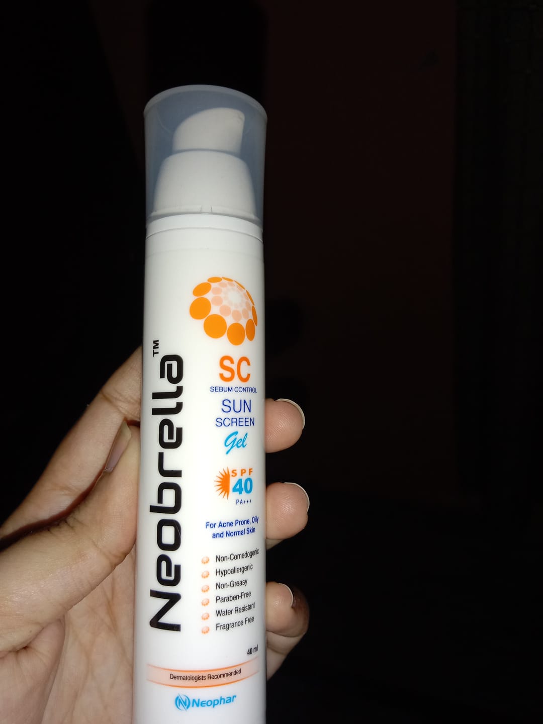 Customer photo review of Neobrella SC (Sebum control gel) (SPF 40 and PA +++)