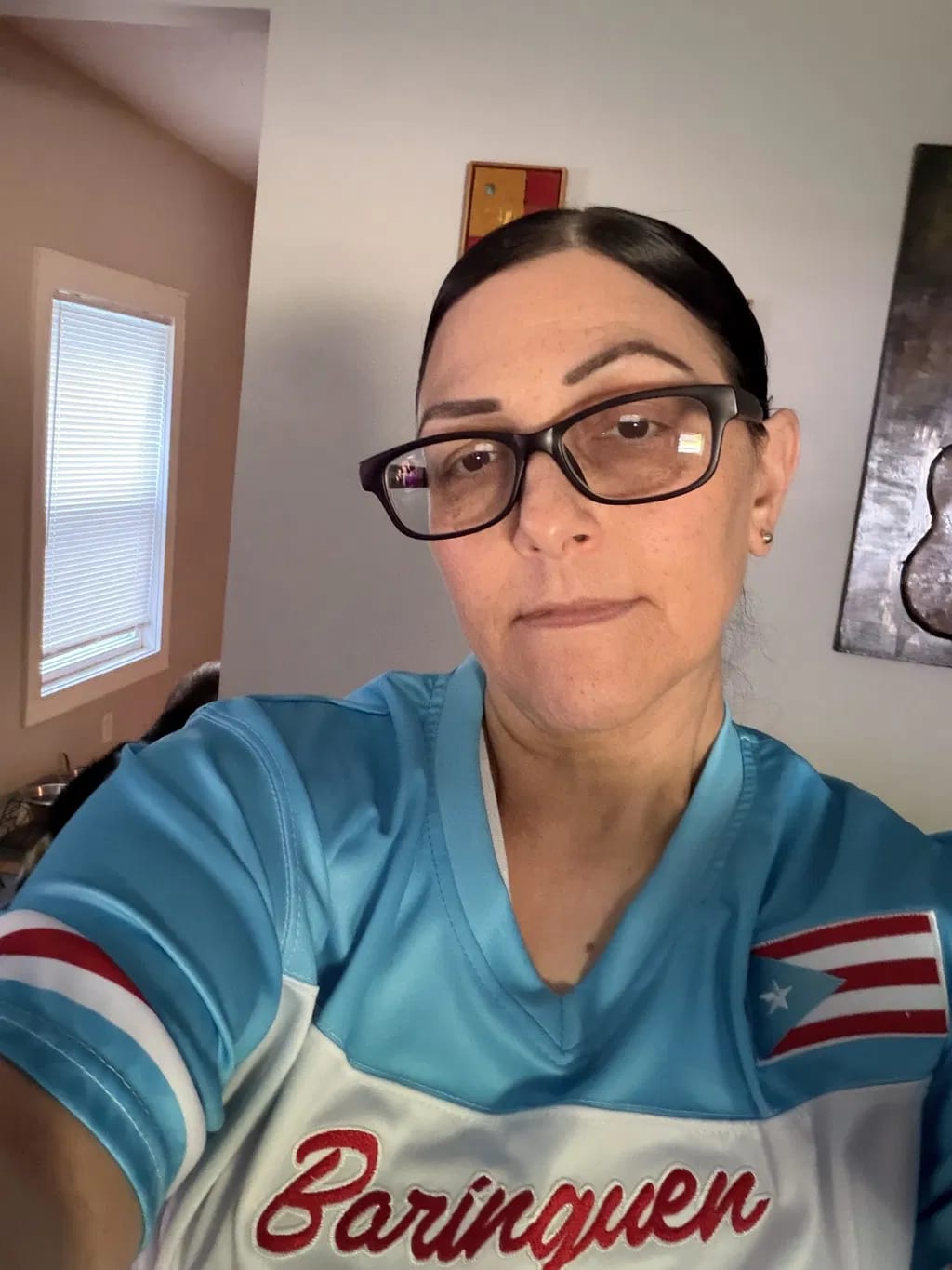 Customer photo review of Puerto Rico Heritage Custom Football Jersey